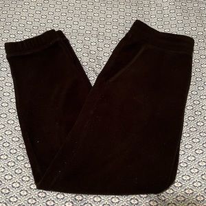 Size L 10–12 black fleece jogger style pants from Old Navy